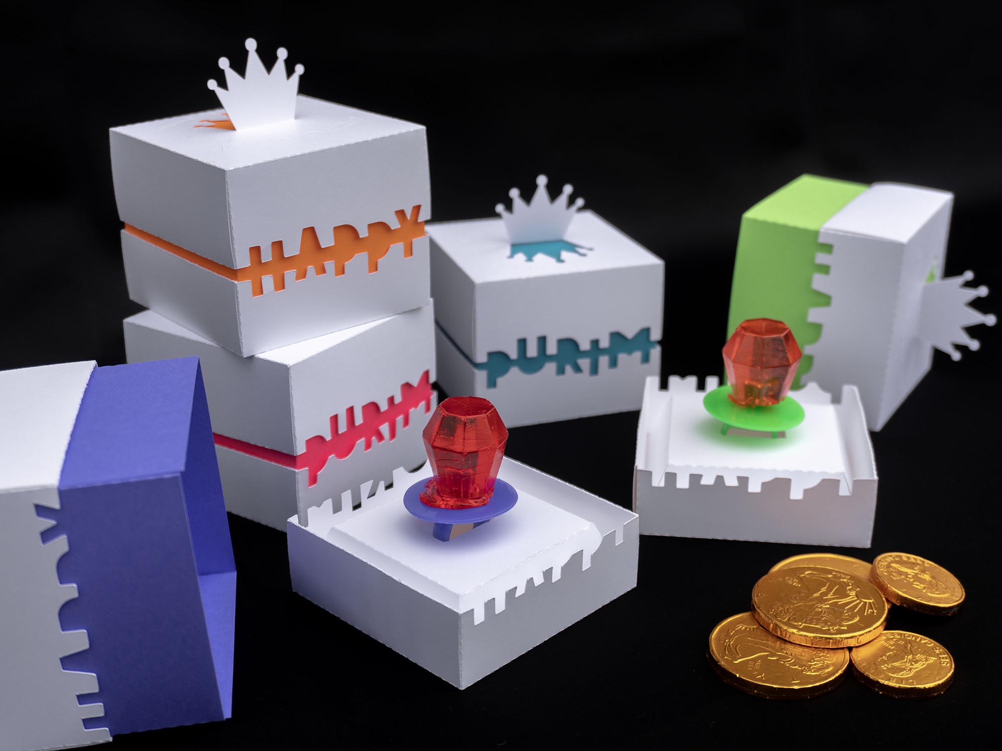 Purim ring boxes